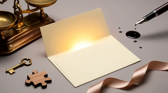 Enveloppe de publipostage personnalisée avec éléments tactiles et visuels engageants