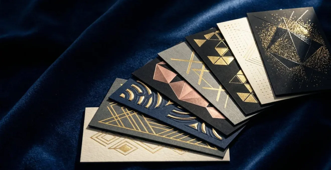 Cartes VIP avec finition dorée numérique sur papier de création